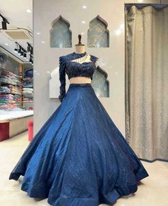 Stunning Blue Sequin Lehenga Choli