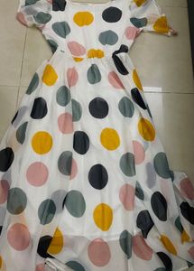 Cute Polka Dots Maxi Dress