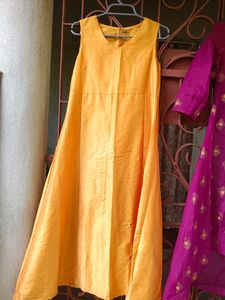 Branded Yellow Kurta With Purple Outer 💜💛💜