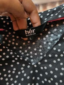 Classic Polka Dot V-Neck Top
