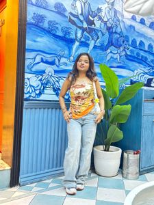Stylish Floral Print Tube Top