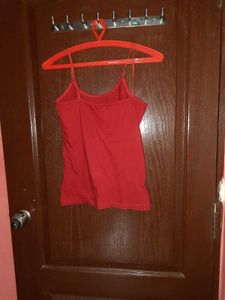 Red Spaghetti Strap Camisole Top 3