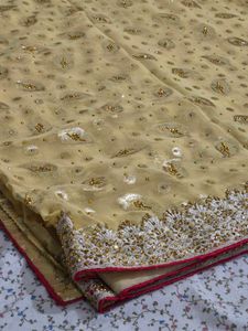 Party Wear Embroidered Yellow Saree ✨️💛