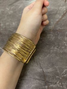 Chic Gold Wire Cuff Bracelet