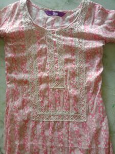 Pretty Pink Floral  Kurta