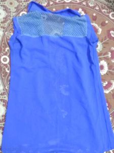 Blue Sleeveless Blouse