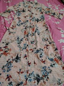 Light Peach Floral Cardigan
