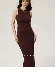 Ribbed Knit Tank & Maxi Skirt Set
