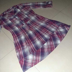 🤍 Chic Plaid Tunic Top