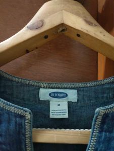 OLD NAVY Dark Denim Short Sleeve Top