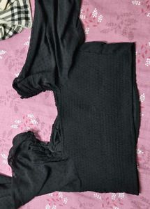 Chic Black Ruffled Blouse