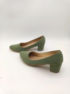 Sage Green Block Heels
