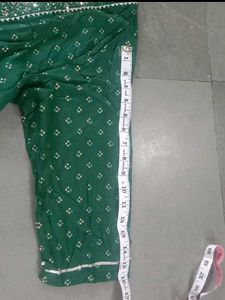 Green Printed Anarkali Kurti