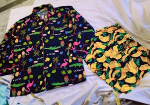 Cute Tropical Print Pajama Set