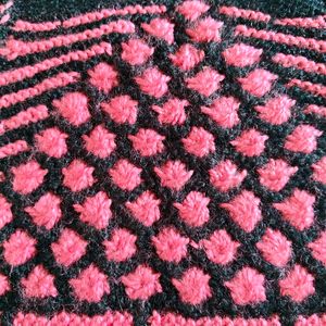 Black Pink Knitted Woolen Top 💗