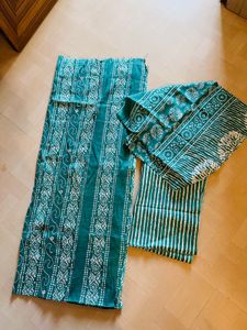 Turquoise Green Kurta Set With Dupptta