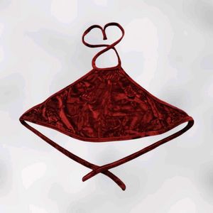 Velvet Rose Halter Top