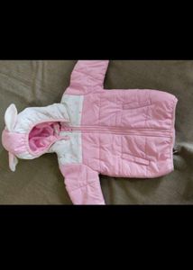 Frendz Kids Pink Bunny Puffer Jacket