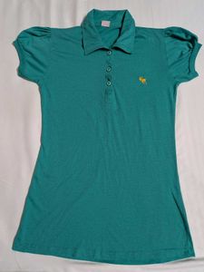 Teal Polo T-Shirt with Logo