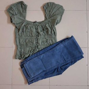 Chic Top &amp; Jeans Combo