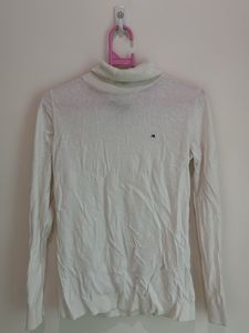 Tommy Hilfiger White Turtleneck Sweater