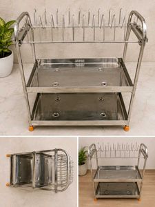3-Tier Stainless Steel Dish Rack