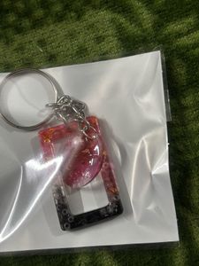 Unique Floral Resin Earrings with 1 keychain