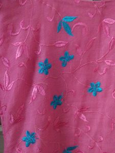 Size XS Pink and Blue Floral Kurta