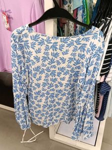 Floral Print Button-Up Blouse