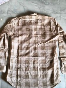 Men's Beige Checkered Kurta