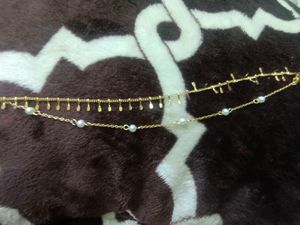 Delicate Layered Anklet with Pearls