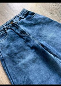 Trendy Wide-Leg Acid Wash  kids Jeans