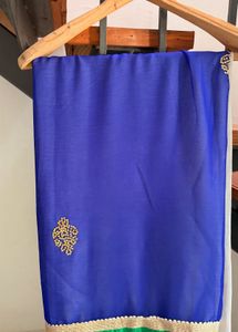 Royal Blue Embellished Saree