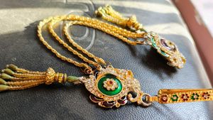 Kamarband / Saree Pin with Beaded Chains