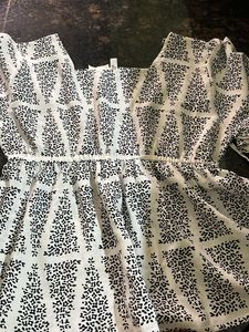 Light Green Peplum Top with Geometric Print