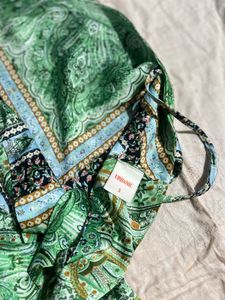 Green Patterned Cami Top