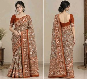 Beautiful Printed Cotton Saree