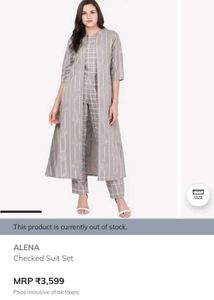 Stylish Grey Kurta Set with Shrug