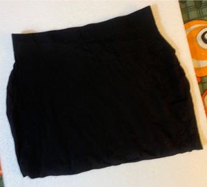 black branded short skirt