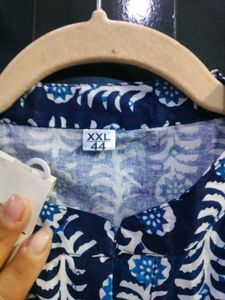 2xl Stylish Blue Printed Kurta with Pants