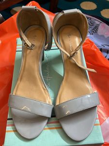 Gray Ankle Strap Heels