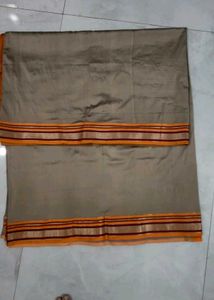 Elegant pure silk kanchipattu beige Saree
