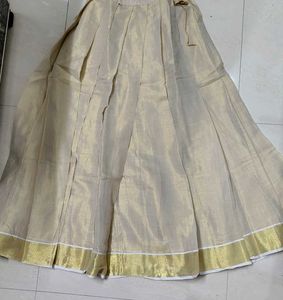 12 yrs girl's golden off-white lehenga choli