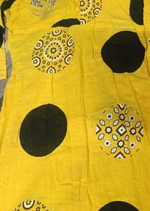 Elegant Yellow Printed Kurta 'M' Size