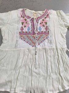 Boho Embroidered Tunic Top