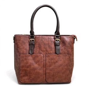 Chic Black Croc-Embossed Tote Bag