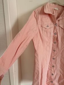 Light Pink Denim Shirt Dress