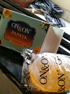 ON and O N PAPAYA SOAP