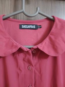 Chic Pink Pleated Midi Dress