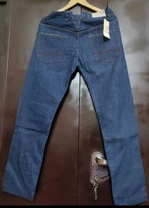 Men's Dark Blue Distressed Jeans For 32 Waist